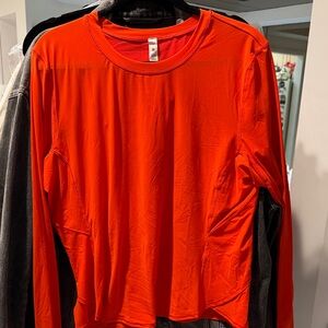 lululemon athletica Fiery Red Long Sleeve Top